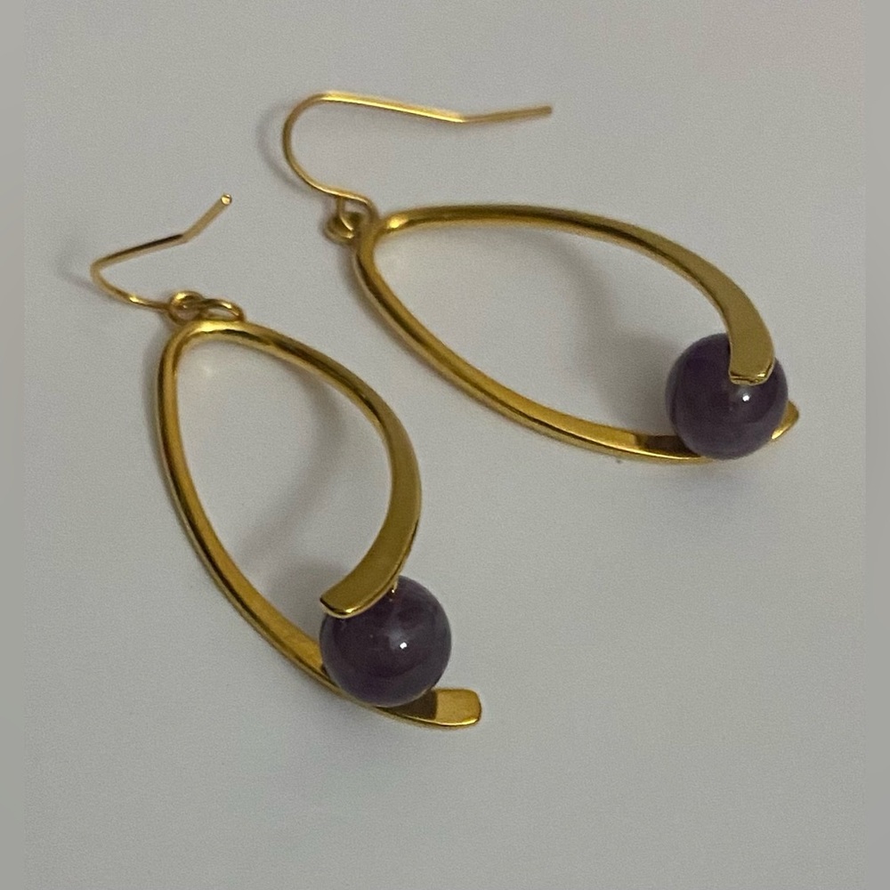 NEW Amethyst Crystal earrings